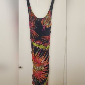 Jean Paul Gaultier Black feather cocktail dress size L